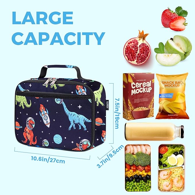 RLGPBON Kids Lunch Bag,Insulated Lunch Box for Girls Boys,Lunch Bag Toddler Teen,School Daycare Cute Travel bags