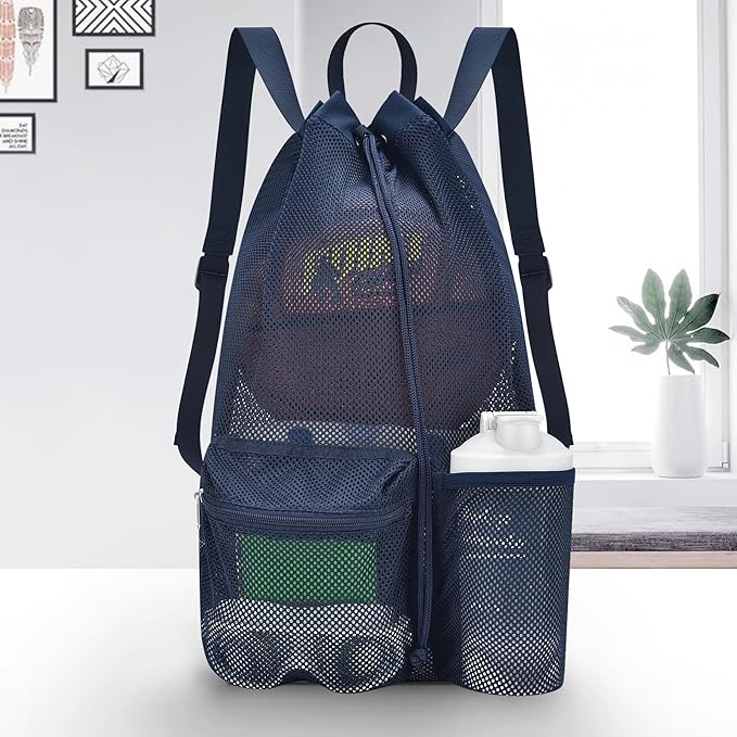 Mildbeer Large Drawstring Backpack for Men Women Athletic Gym Sports Workout Beach Swimming Commuting Travel
