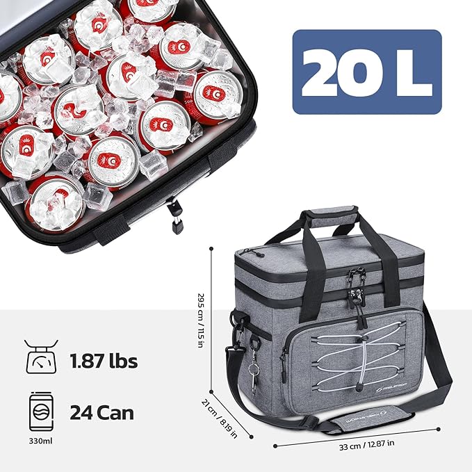 Maelstrom Collapsible Soft Cooler Bag, 24/30/60/75 Cans Beach Cooler, Ice Chest, Leakproof & Portable for Beach, Camping, Road Trips & Grocery Shopping