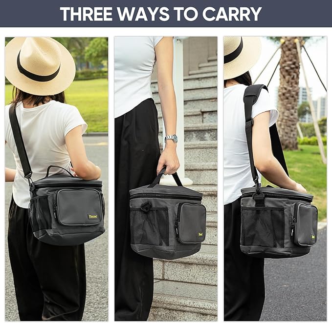 BALEINE Insulated Lunch Bag for Men Women, 22 Can Leakproof Cooler Bag with Adjustable Shoulder Strap for Work Picnic, Lunch Box for Women Men (Large, Blue)