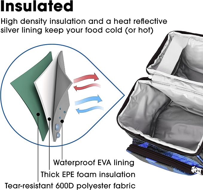 J World New York Corey Lunch Bag, Block Navy, One Size