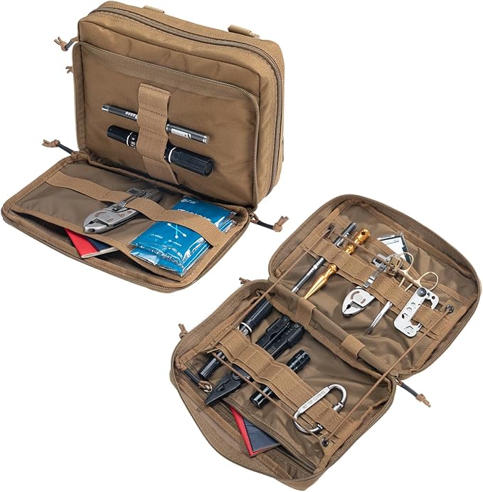 EXCELLENT ELITE SPANKER Tactical Molle Admin Pouch Utility Organizer EDC Medical Bag Utility EDC Tool Pouch with Shoulder Strap Attachment Pouches Waist Bag