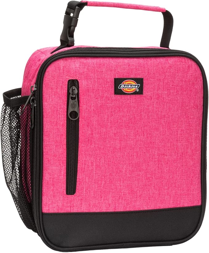 Dickies Basic Insulated Lunch Bag for Work, Thermal Reusable Office Lunch Box for Men, Women (Pink)