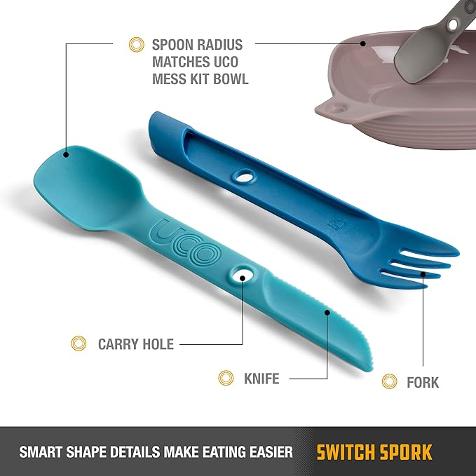 UCO Switch Spork 2-Piece Integrated Camping Utensil Set