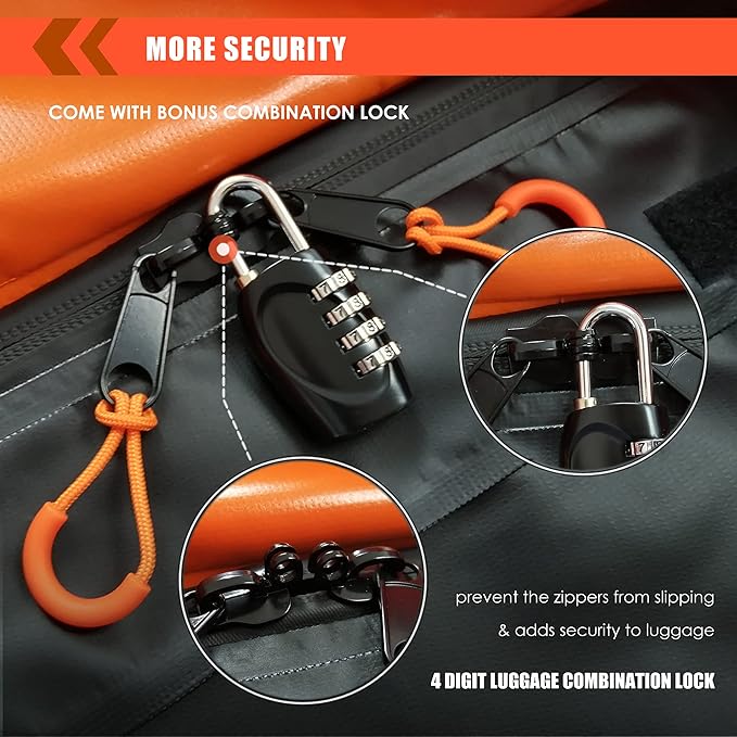 MeeFar Hitch Mount Cargo Carrier Bag Soft Shell 100% Waterproof 15 Cubic Feet (58" 19" 24") Include 8 Reinforced Straps for Truck Pickup All Vehicle with Steel Cargo Basket