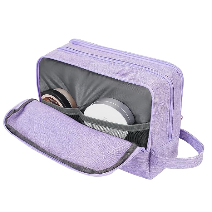 Toiletry Bag for Men Hanging Dopp Kit Water Resistant Shaving Bag Small Toiletry Bag for Traveling (Denim Pure Purple)
