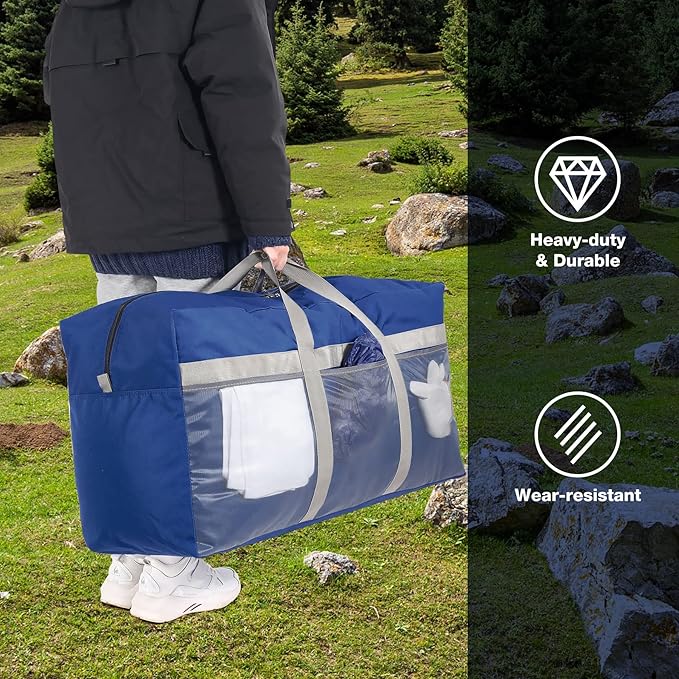 REDCAMP Foldable Travel Bag, Large Sports Bag, 75L/96L/100L, Lightweight Waterproof Tote Bag