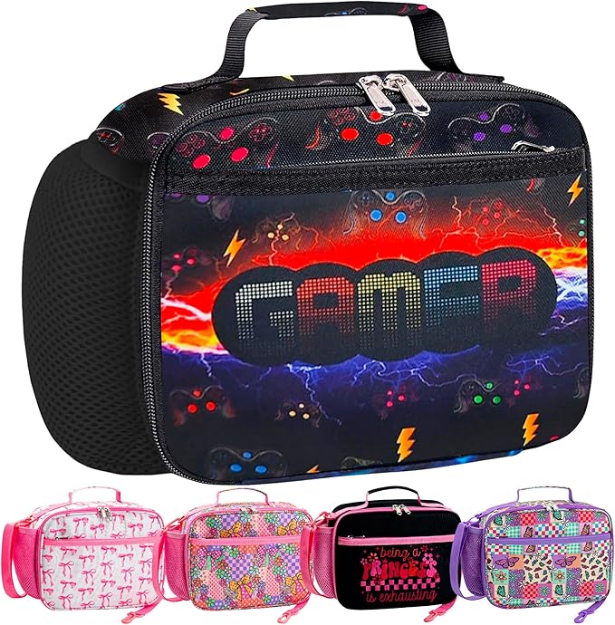 RLGPBON Kids Lunch Bag,Insulated Lunch Box for Girls Boys,Lunch Bag Toddler Teen,School Daycare Cute Travel bags