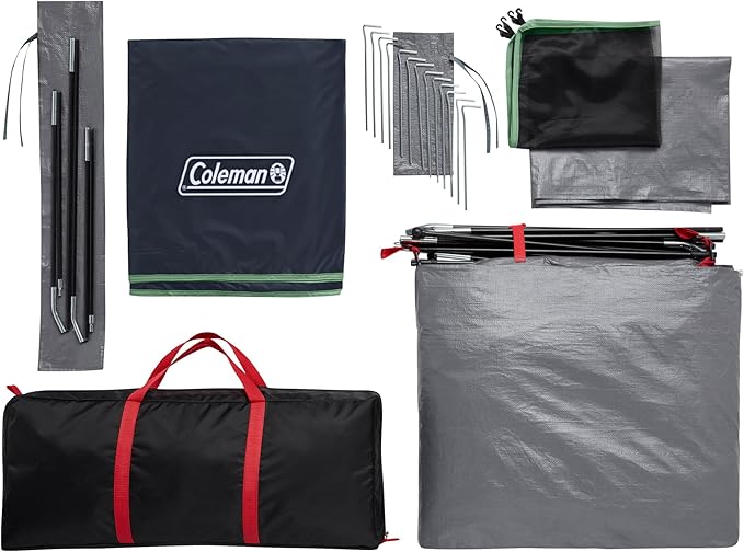 Coleman Skydome Tent with 5 Minute Setup, 2/4/6/8-Person Weatherproof Tent with Rainfly & Carry Bag, 20% More Headroom Than Traditional Canopies