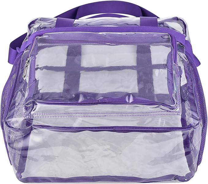 USPECLARE Clear Tote Stadium Approved, Security Travel & Gym Clear Bag for Work Sports Games Concerts
