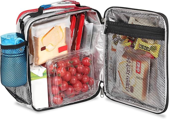 Pardick Soccer Insulated Lunch Bag for Boys Kids Sport Football Lunch Box French Flag Tote Bag Reusable Lunch Cooler Containers for School Picnic Work Travel Outdoor