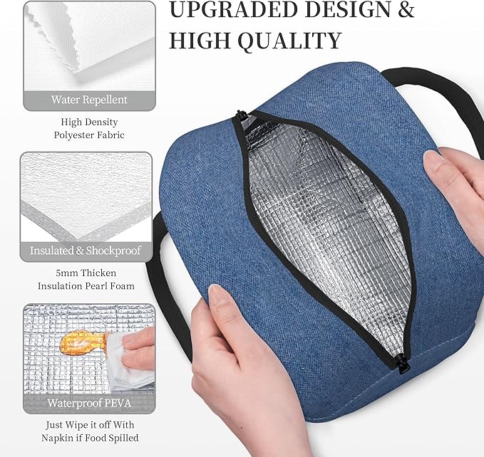 Cute Dog Lunch Bag Lunch Box for Women Men Boys Girls, Reusable Insulated Lunch Tote Bag, Leakproof Thermal Cooler Sack Food Handbags High Capacity for Work School Picnic Camping Gifts