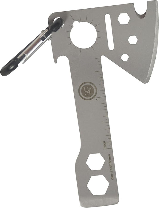 UST Tool-a-Long Multi-Tool Carabiners with Durable, Compact Stainless Steel Construction for Hiking, Kayaking, Camping, Travel and Outdoor Survival