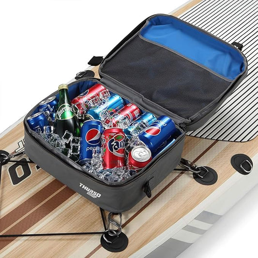 THURSO SURF Waterproof Paddle Board Cooler Bag Paddle Board Accessories SUP Deck Bag Multi-Functional Durable PVC Material Mesh Top Pocket Portable Premium Insulated Spacious 20 Can
