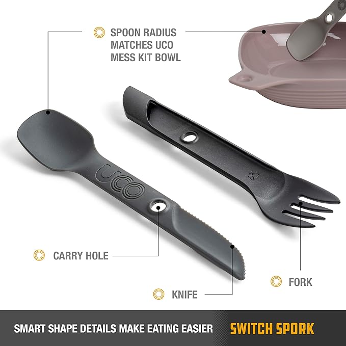 UCO Switch Spork 2-Piece Integrated Camping Utensil Set