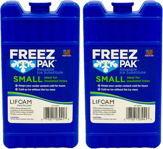 Freez Pak Reusable Ice Pack (2 Pack) Ice Packs for Lunch Bags and Coolers