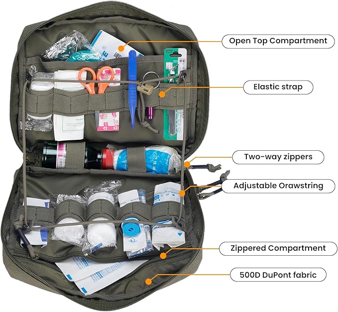 EXCELLENT ELITE SPANKER Tactical Molle Admin Pouch Utility Organizer EDC Medical Bag Utility EDC Tool Pouch with Shoulder Strap Attachment Pouches Waist Bag