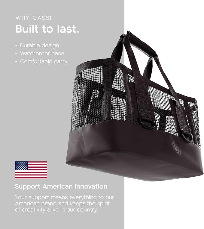 MISSION Boat Gear CASSI Heavy-Duty Outdoor Tote and Waterproof Marine-Grade Mesh Boat Bags
