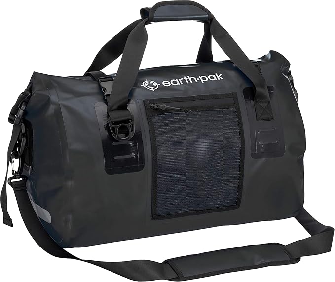 Earth Pak Waterproof Duffel Bag - Heavy Duty Motorcycle Dry Bag with Large Storage Space Perfect for Traveling, Camping, Kayaking, Fishing & Canoeing Bag 50L/70L/90L/120L Sizes