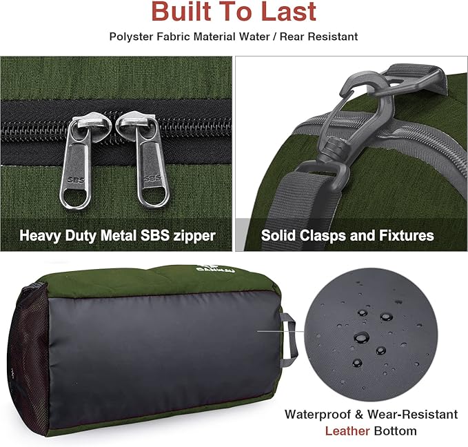 Canway Sports Gym Bag, Travel Duffel bag with Wet Pocket & Shoes Compartment for men women, 45L/40L, Lightweight
