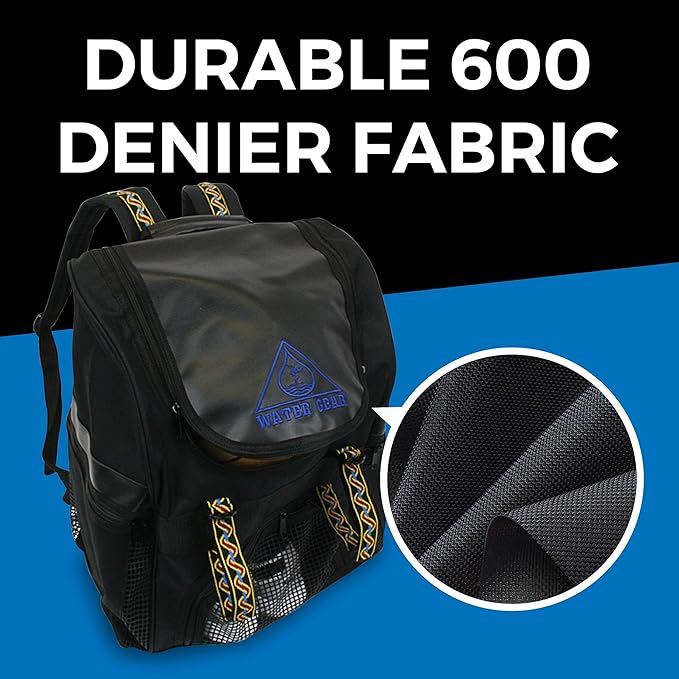 Water Gear Swimmers Backpack - Swimming Sports Athlete - Water Resistant Nylon Training Equipment Bag- Water Gym Bag For Men and Women