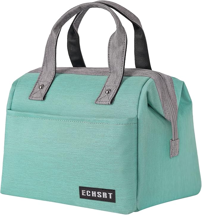 ECHSRT Large Insulated Lunch Bag for Women Men Leakproof Cooler Lunch Tote Bags for Work Travel Adult Thermal Lunchbox for Office -10L Mint Green