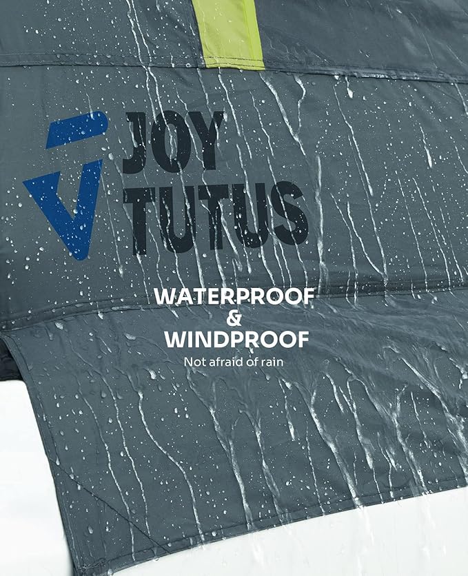 JOYTUTUS Pickup Truck Tent 8ft 2.0, Waterproof PU2000mm Double Layer for 2 Person, Portable Truck Bed Tent with Rainfly - Green, Aluminum Pole