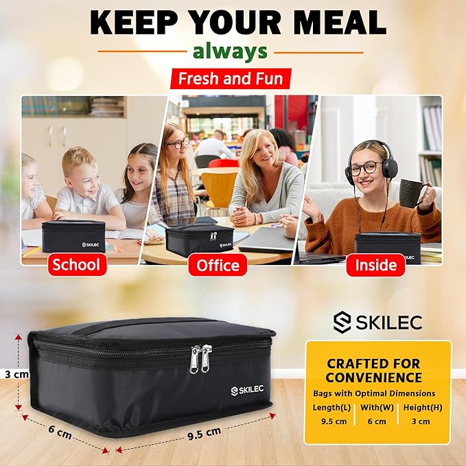 Cooler Bag - Small Insulated Lunch Bag for Adults, Women, Men - Leakproof Picnic Tote for Camping, Travel, Meal Prep - Bento Box