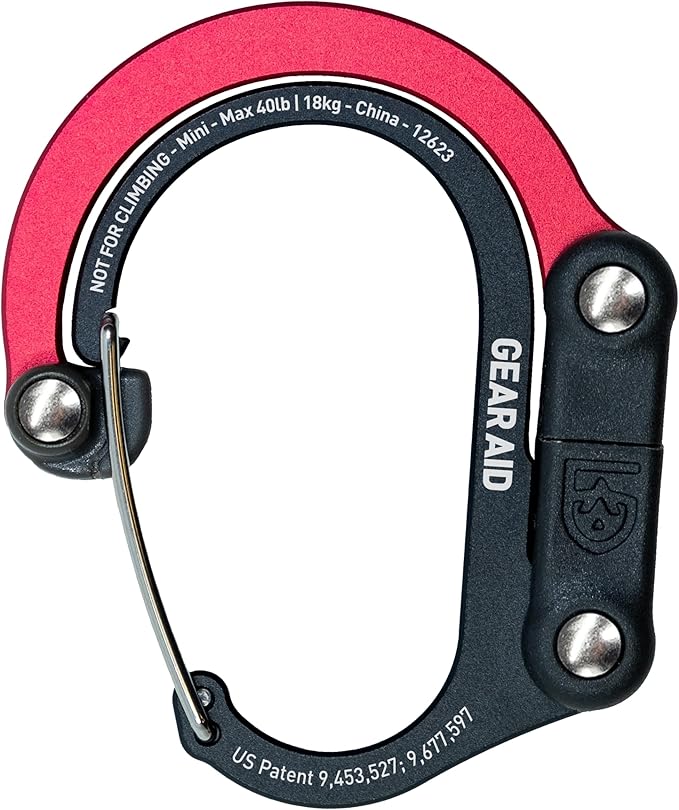 GEAR AID HEROCLIP Carabiner Gear Clip and Hook (Mini) for Travel