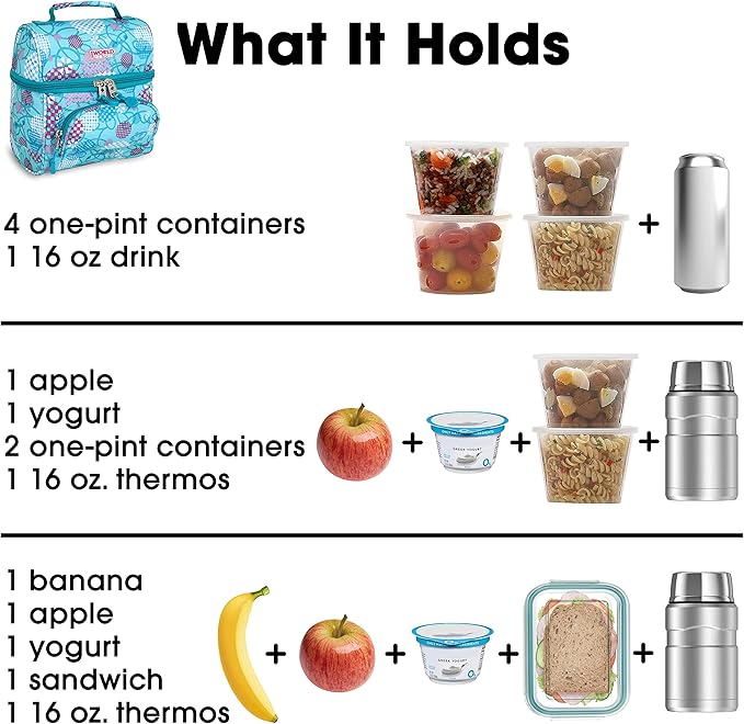 J World Corey Kids Lunch Bag. Insulated Lunch-Box for Boys Girls, Dandelion