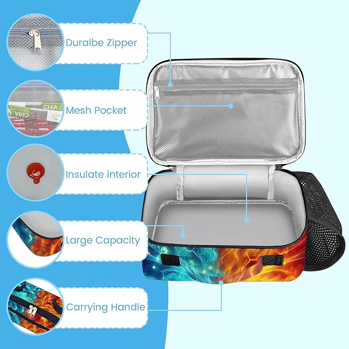 RLGPBON Kids Lunch Bag,Insulated Lunch Box for Girls Boys,Lunch Bag Toddler Teen,School Daycare Cute Travel bags