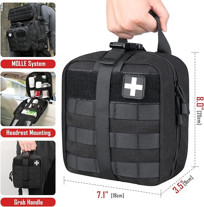 First Aid Bag Empty Medical Ifak Pouch Molle EMT Pouches Rip-Away Tactical Military Trauma Emergency Medic Bag