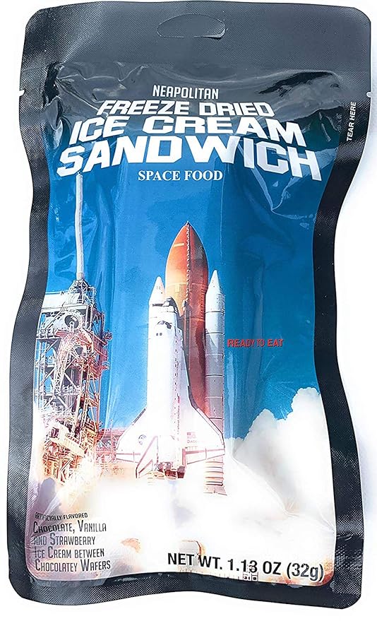 LuvyDuvy Freeze-Dried Ice Cream Bundle (2) of Neapolitan Sandwich (Strawberry-Vanilla-Chocolate) and (2) of Vanilla Sandwiches 4 Total