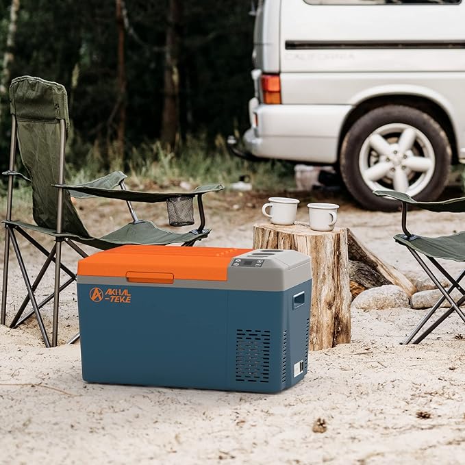 12 Volt Refrigerator, 24 Quart(23L) Portable Refrigerator Freezer(-7℉~50℉) APP Control Car Fridge Cooler with Compressor 12/24V DC and 110-240V AC for Car, Camping and Home Use