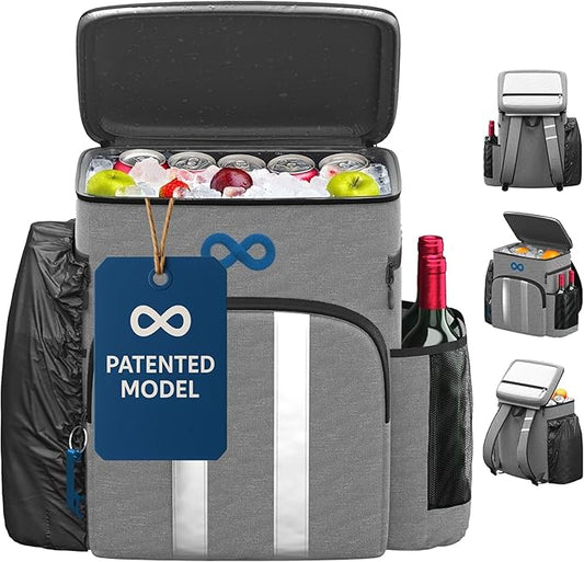 Everlasting Comfort Insulated Cooler Backpack - 54 Can, Leakproof Liner, Waterproof Zipper, Soft Backpack Cooler Bag for Men and Women - Beach, Picnic, Camping, Lunch