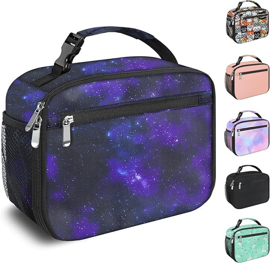 Kids Lunch Box for Boys Girls Lunch Bag Insulated Durable Lunchbox Children Lunch Tote Bag for School Star
