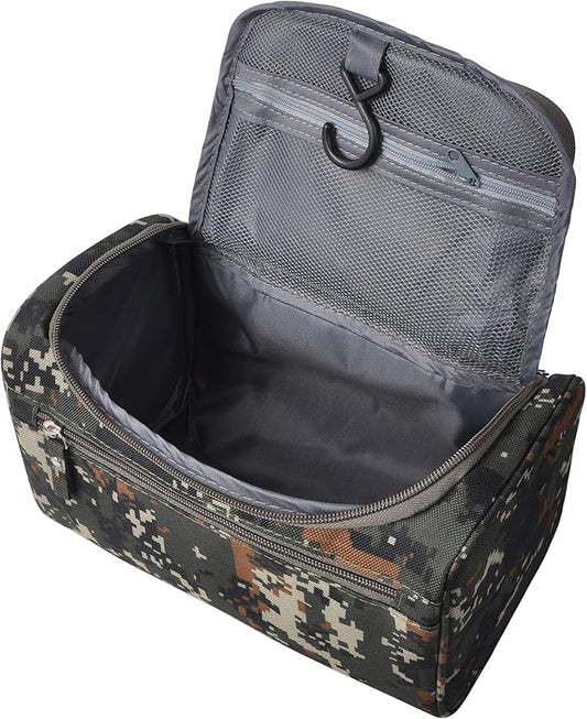 Vercord Mens Toiletry Bag Wash Travel Small Shaving Dop Kit Shower Bathroom Ditty Hygiene Bag Camo Mosaic
