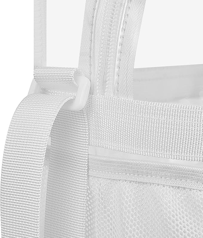 USPECLARE Clear Tote Stadium Approved, Security Travel & Gym Clear Bag for Work Sports Games Concerts