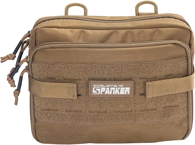 EXCELLENT ELITE SPANKER Tactical Molle Admin Pouch Utility Organizer EDC Medical Bag Utility EDC Tool Pouch with Shoulder Strap Attachment Pouches Waist Bag