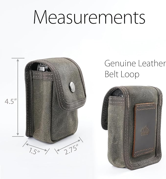 diodrio EDC Belt Pouch for Men Women, Small Compact EDC Holster Pouch with Belt Loop for Hiking, Fishing, Camping, Snap Closure, Classic Waxed Canvas