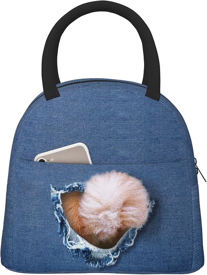 Cute Dog Lunch Bag Lunch Box for Women Men Boys Girls, Reusable Insulated Lunch Tote Bag, Leakproof Thermal Cooler Sack Food Handbags High Capacity for Work School Picnic Camping Gifts