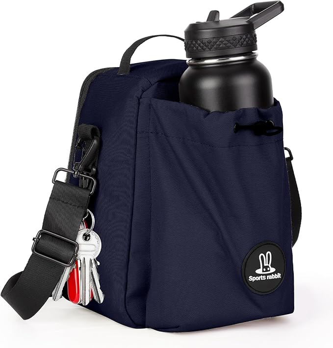 Sports rabbit Insulated Lunch Bag for Men – Compatible with Rubbermaid Food Containers – Water-Resistant Wax-Coated Oxford Fabric Leakproof Cooler Tote – Perfect for Work, Travel, Picnics (Dark Blue)