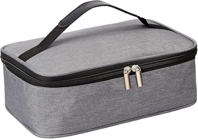 NATURAL STYLE Small Lunch Bag, Mini Portable Thermal Insulated Cooler Bag Lunch Box (Grey)