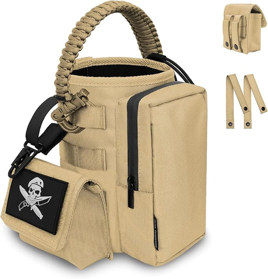 Water Bottle Holder Bag with Molle Strap - Water Bottle Carrier Pouch for Walking, Gym, Camping, Fishing, Hunting 32oz, 64oz, 128oz One Gallon Tactical Carrier Holder