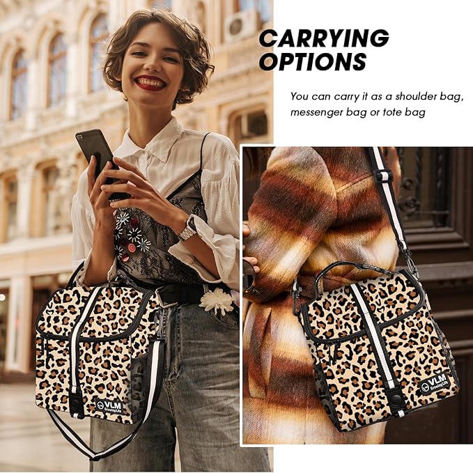 VLM Lunch Box for Women, Insulated Lunch Bag Women with Adjustable Shoulder Strap, Cute Lunch Tote Bag for Work,Picnic,Camping