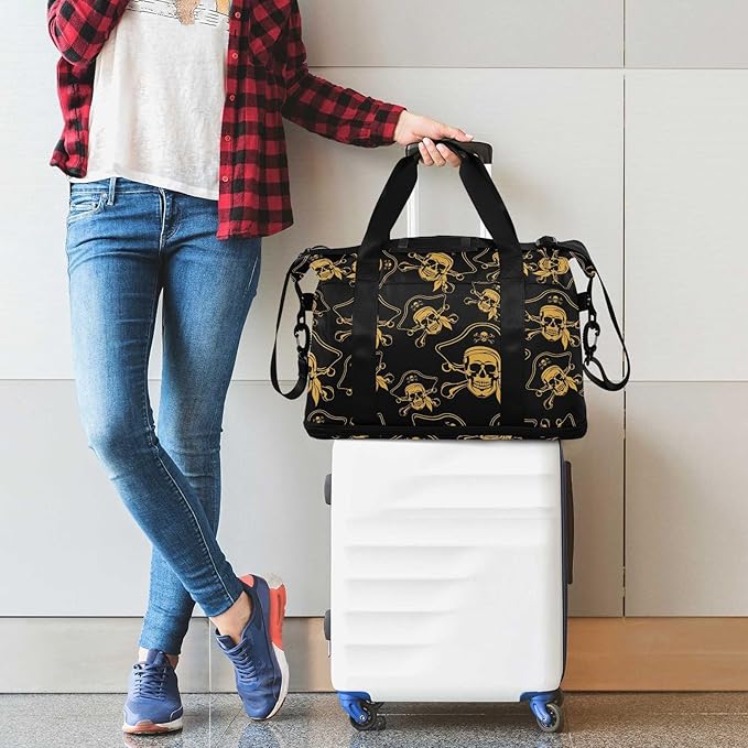 Women's Weekender Duffle Bag for Travel and Gym with Toiletry and Shoes Compartment