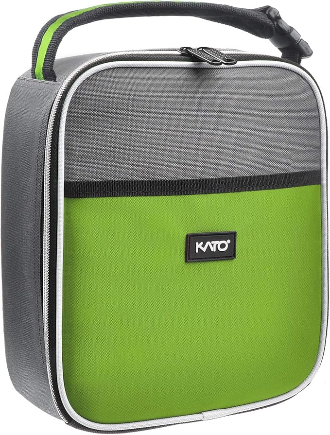 Insulated Lunch Box for Men Women, Portable Thermal Small Lunch Bag for Office Work Picnic, Reusable Compact Lunchbox Cooler Tote for Adults,Green