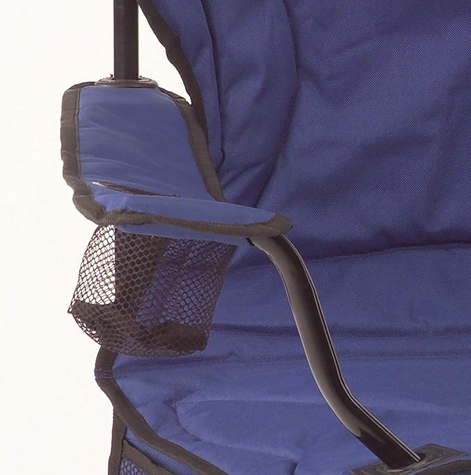 Coleman Portable Camping Chair with 4-Can Cooler, Cushioned Seat & Back with Side Pockets & Cup Holder, Carry Bag Included, Great for Camping, Tailgating, Firepits, Patio, & More