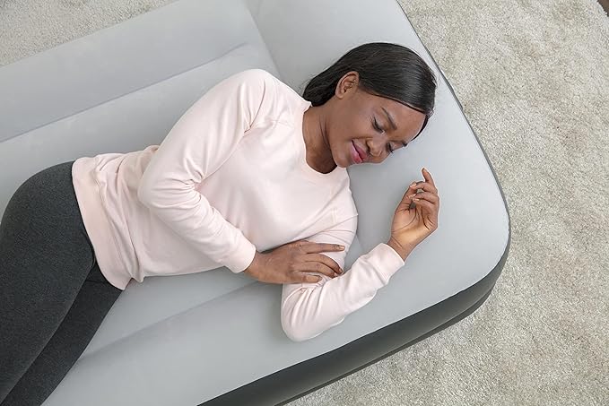 SleepLux Durable Inflatable Air Mattress with Built-in Pump, Pillow and USB Charger
