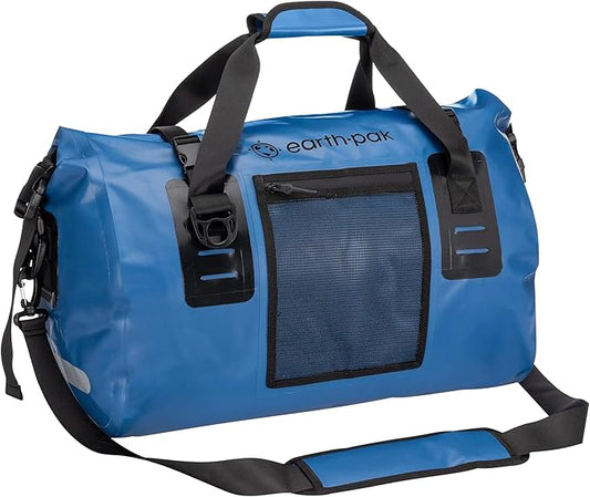Earth Pak Waterproof Duffel Bag - Heavy Duty Motorcycle Dry Bag with Large Storage Space Perfect for Traveling, Camping, Kayaking, Fishing & Canoeing Bag 50L/70L/90L/120L Sizes